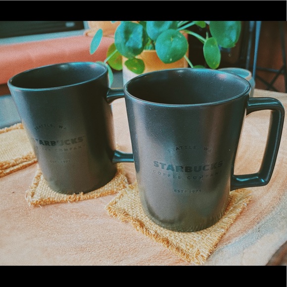 Starbucks mugs black set of 2 - Picture 3 of 5